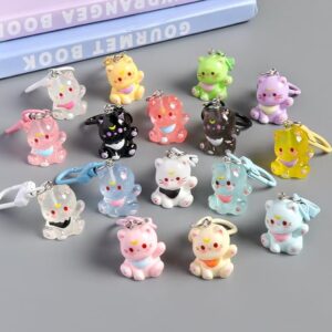 Cute Cartoon Cat Keychain Resin Fashion Keychain Bag Charm Cute